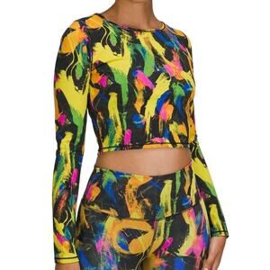 Lululemon Wunder Train Cropped Long Sleeve Shirt Undertone Multi Size 2 NWT